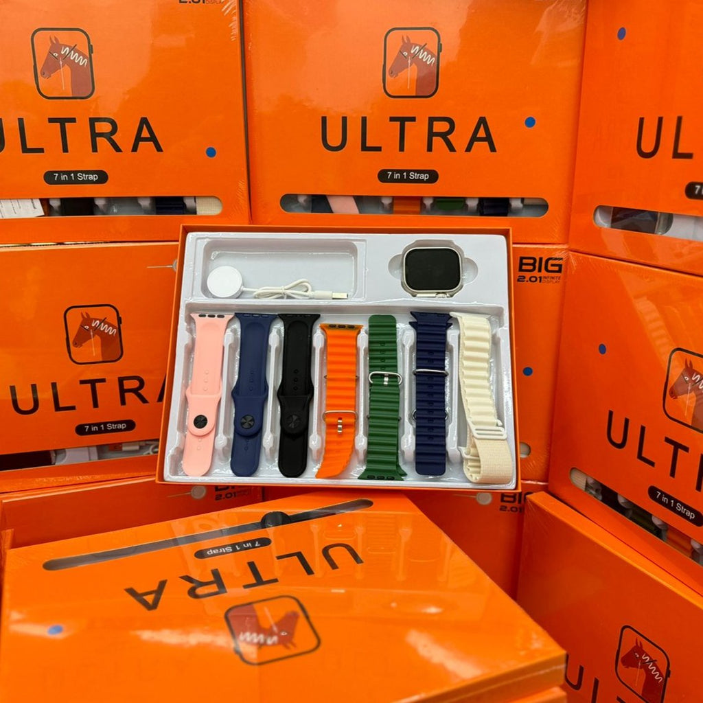 Ultra Smart Watch with 7 Straps – Multi-Box Bundle
