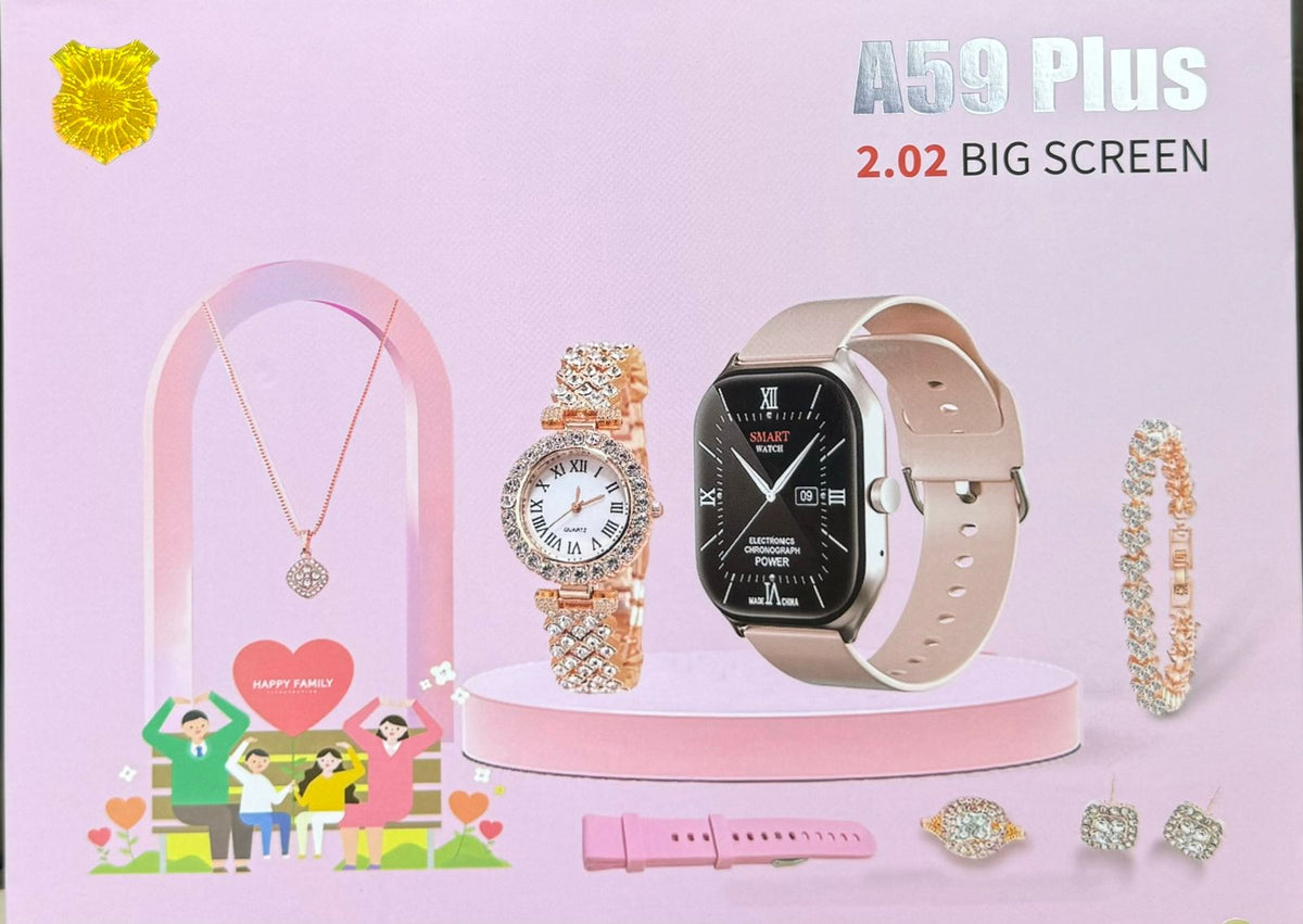 A59 Plus 6-in-1 Ladies Smart Watch Set