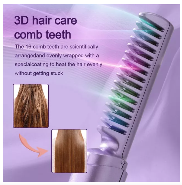 Portable Rechargeable Hair Straightener Comb