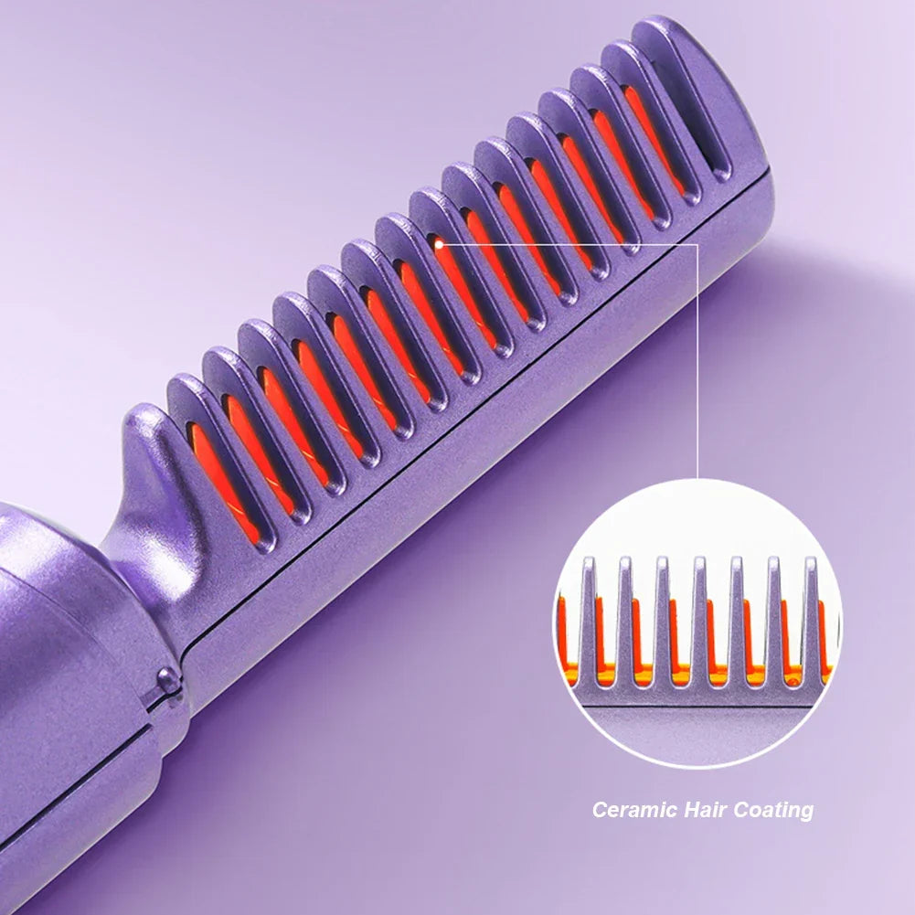 Portable Rechargeable Hair Straightener Comb