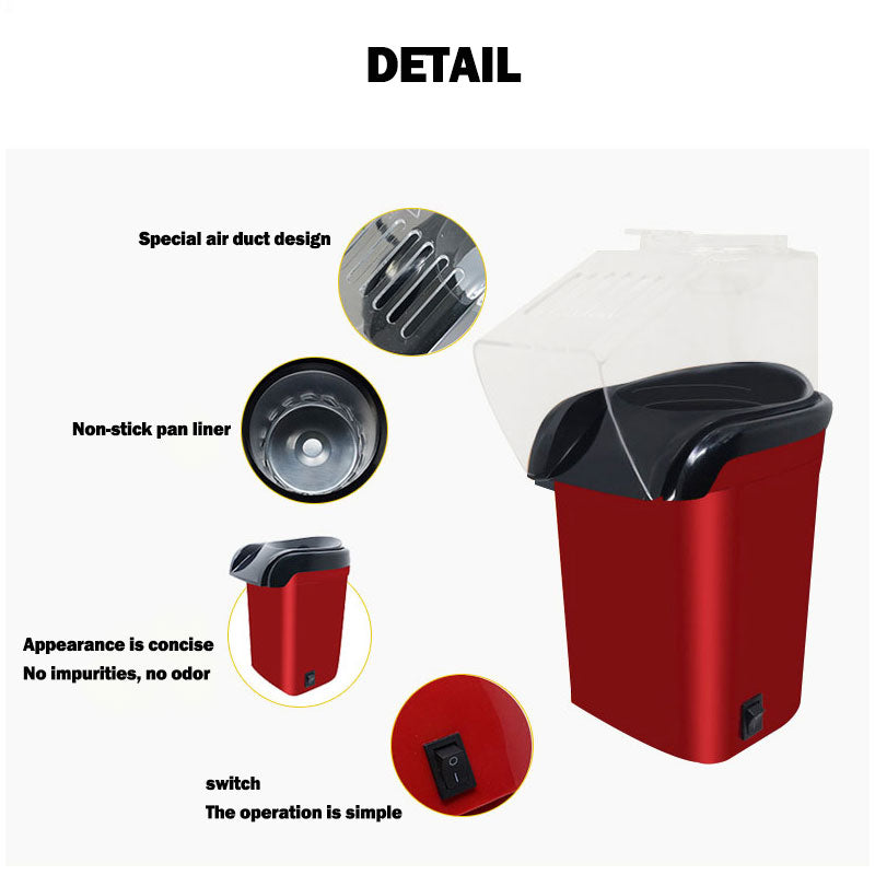 Mini Hot-Air Popcorn Machine