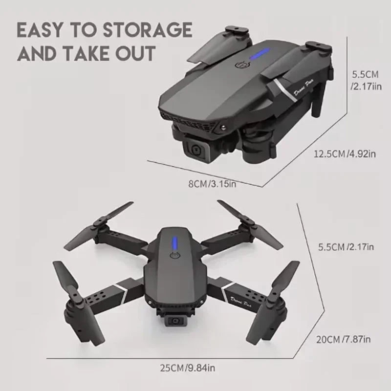 E88 Pro Foldable Camera Drone – Wi-Fi FPV